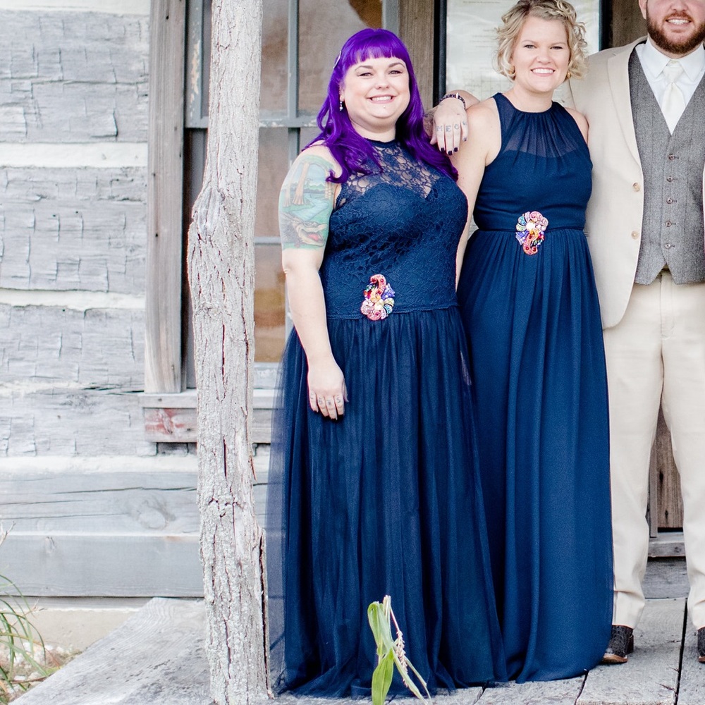 Prom homecoming bridesmaid dress Navy size 20